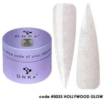 Моделирующий гель DNKa' Builder Gel #0033 HOLLYWOOD GLOW на 30 мл для укрепления ногтей 002229 фото