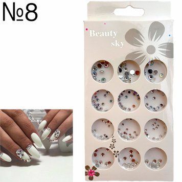 Набір декору №8 Sky Nail Art (12шт/уп) для дизайну нігтів 003647 фото