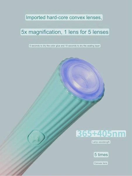 Лампа-ліхтарик LED 5 3W для нігтів для фіксації верхніх форм на USB та акумуляторі 006724 фото