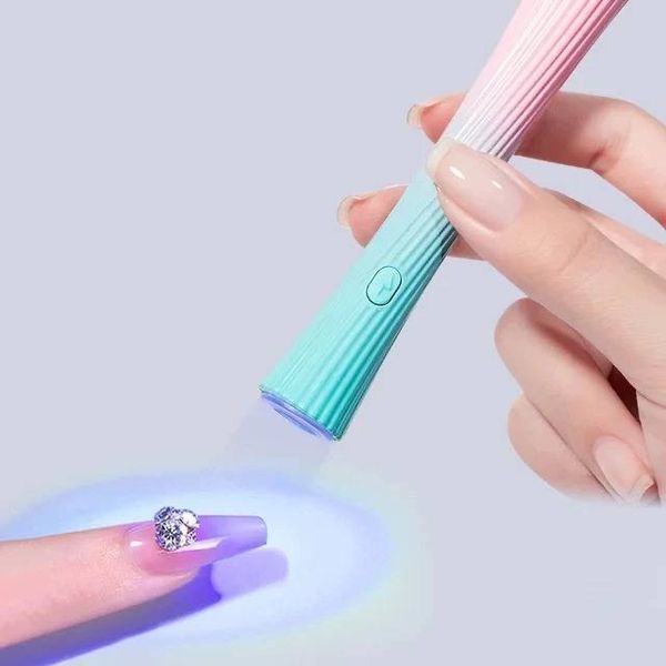 Лампа-ліхтарик LED 5 3W для нігтів для фіксації верхніх форм на USB та акумуляторі 006724 фото