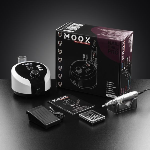 Фрезер Мокс X807 на 65W &ndash; 50000 об/мин (белый/white) для снятия материала и обработки кутикулы 000668 фото