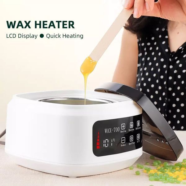 Баночний воскоплав Pro Wax 700 120W 450 мл (білий) для розігріву воску та депіляції 000967 фото