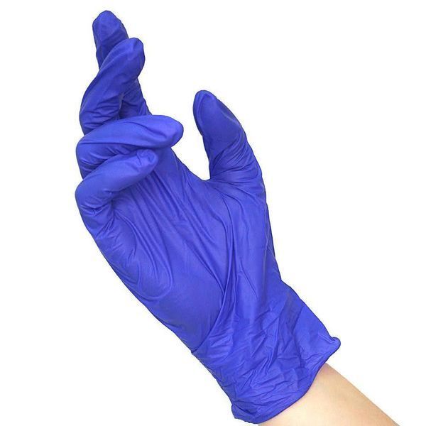 Рукавички нітрилові текстуровані фіолетові XS-size Medicom SafeTouch Advanced Cool Blue, 100шт/уп, 1105TG-A 006988 фото