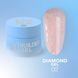 Гель з блискітками №2 (Ніжно-рожевий) Diamond Gel LunaMoon на 15 мл, вирівнювання та нарощування нігтів 009003 фото 1