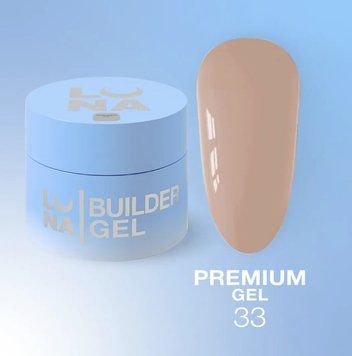 Гель LUNAMoon Premium Gel №33 - на 30 мл для зміцнення, вирівнювання та нарощування нігтів 006784 фото