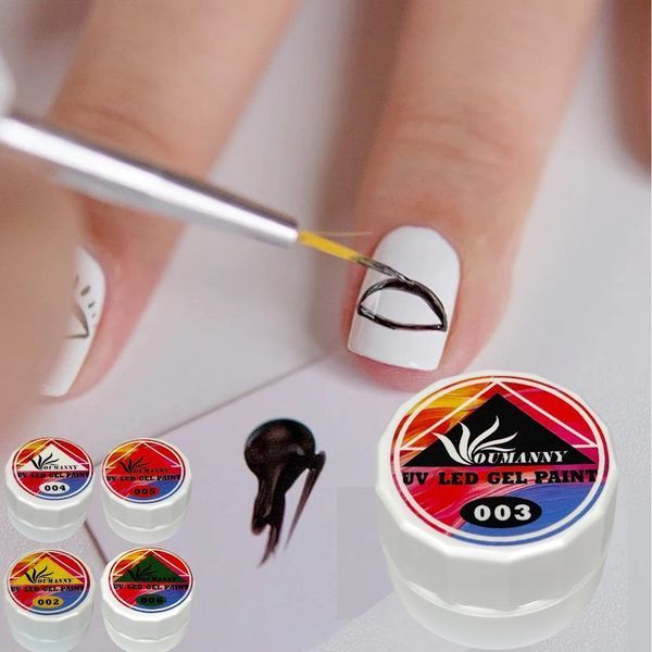 Гель-фарба Oumanny Gal Paint (Червона №5) для розпису нігтів 005598 фото