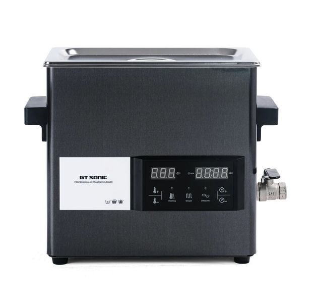 Ультразвукова ванна-мийка чорна GT Sonic-S6 на 150W - 6000 мл для чистки та стерилізації манікюрних і косметологічних інструментів 000858 фото
