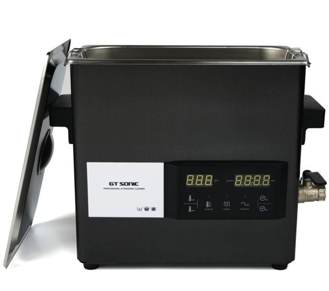 Ультразвукова ванна-мийка чорна GT Sonic-S6 на 150W - 6000 мл для чистки та стерилізації манікюрних і косметологічних інструментів 000858 фото