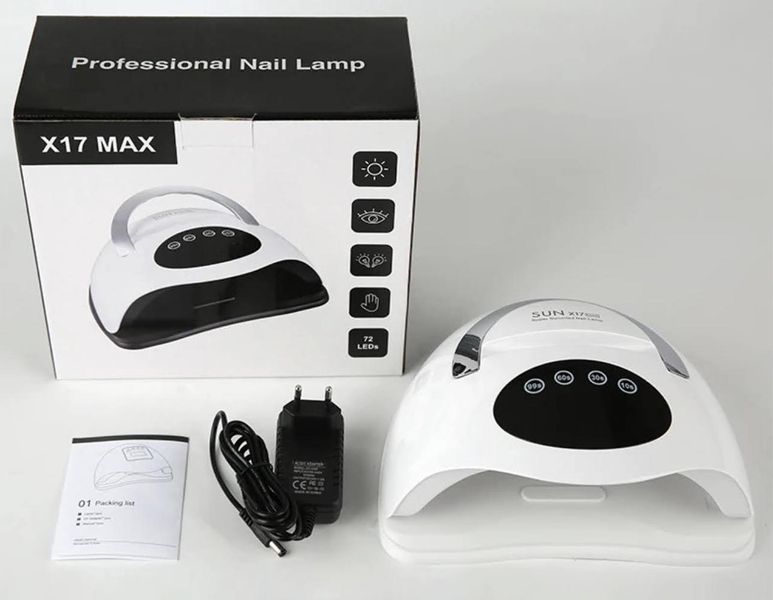 Лампа Sun X17 Max UV/LED 320W для сушки ногтей, гель-лака 000229 фото