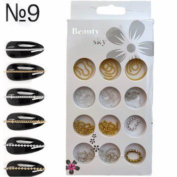 Набір декору №9 Sky Nail Art (12шт/уп) для дизайну нігтів 003648 фото