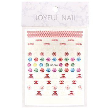 Наліпки 3D Joyful Nail DD-584 "Бренд" на клейкій основі для дизайну та декору нігтів 004156 фото
