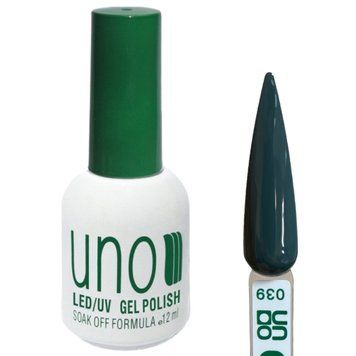 Гель-лак для ногтей UNO №039 Изумрудно-серый 12 мл 001713 фото