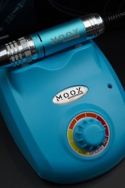 Фрезер Мокс X105 на 65W - 45000 об/хв (бірюзовий/light blue) для зняття матеріалу та обробки кутикули 000522 фото