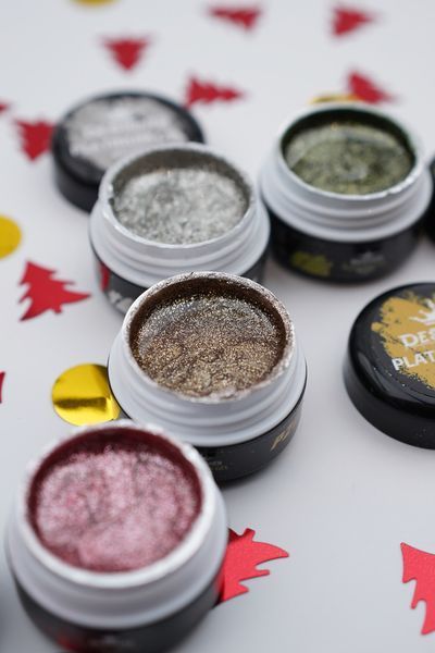 Гель з шиммером Platinum Gel (Золото №20, 5 мл) Дизайнер для манікюру та педикюру 005631 фото
