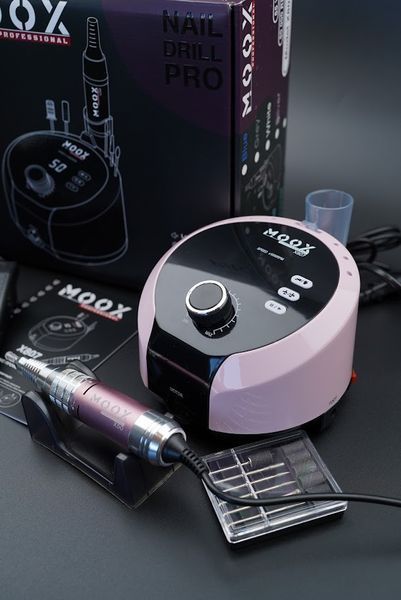 Фрезер Мокс X807 на 65W - 50000 об/хв (рожевий/pink) для зняття матеріалу та обробки кутикули 000669 фото