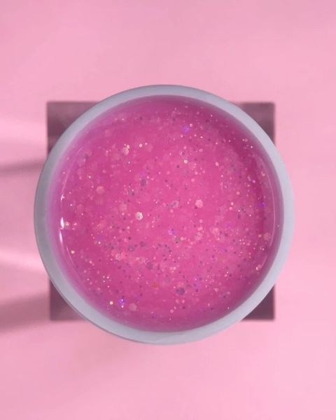 Гель з блискітками №4 (Рожевий) Diamond Gel LunaMoon на 15 мл, вирівнювання та нарощування нігтів 009004 фото