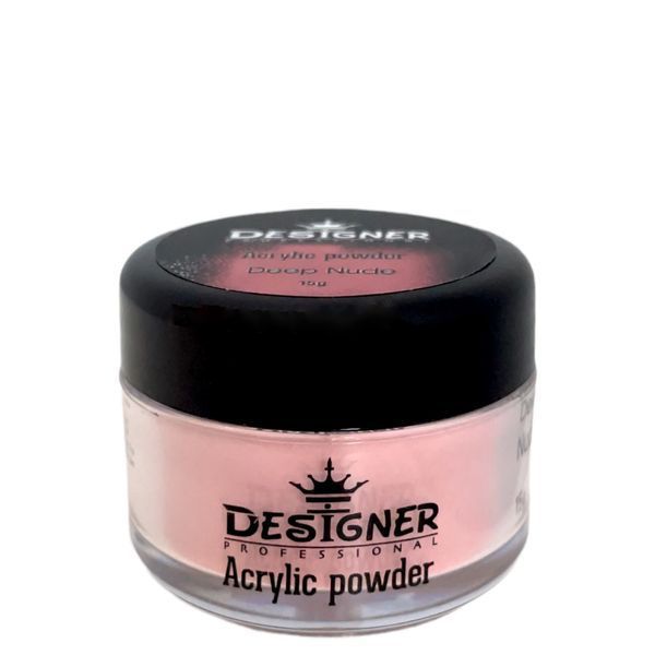 Акрилова пудра Дизайнер (15 г) Acrylic powder Deep nude для зміцнення нігтьової пластини 008223 фото