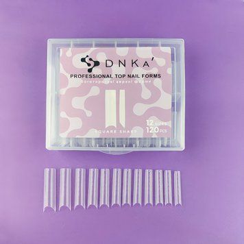 Верхние формы DNKa&rsquo; Square Sharp (120 шт/уп) для наращивания ногтей 001128 фото