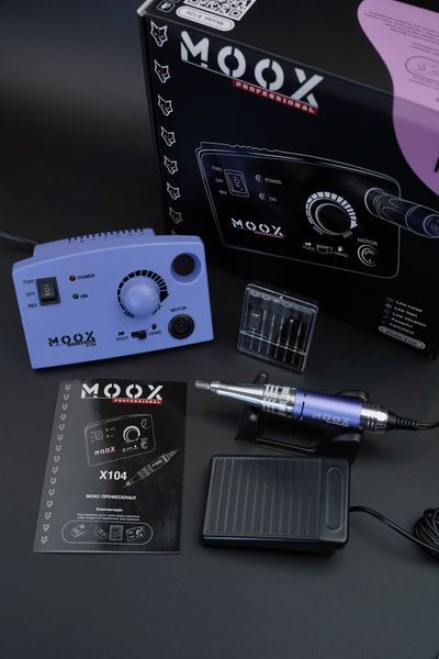 Фрезер Мокс X104 на 65W - 45000 об/хв (фіолетовий/purple) для зняття матеріалу та обробки кутикули 000513 фото