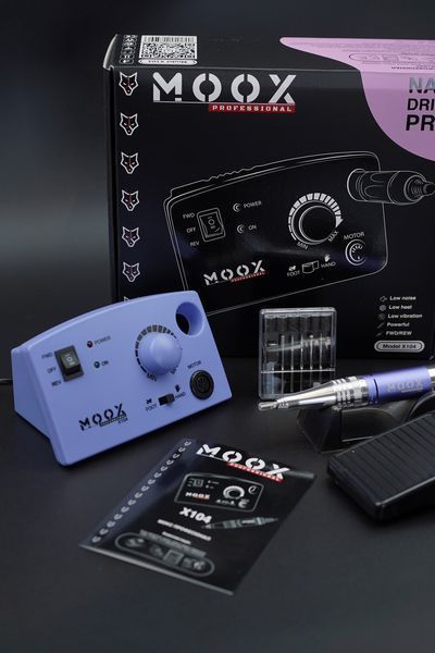 Фрезер Мокс X104 на 65W - 45000 об/хв (фіолетовий/purple) для зняття матеріалу та обробки кутикули 000513 фото