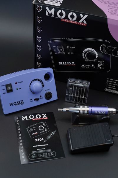Фрезер Мокс X104 на 65W - 45000 об/хв (фіолетовий/purple) для зняття матеріалу та обробки кутикули 000513 фото