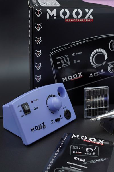 Фрезер Мокс X104 на 65W - 45000 об/хв (фіолетовий/purple) для зняття матеріалу та обробки кутикули 000513 фото