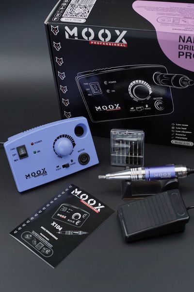 Фрезер Мокс X104 на 65W - 45000 об/хв (фіолетовий/purple) для зняття матеріалу та обробки кутикули 000513 фото