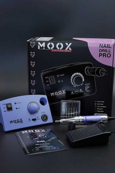 Фрезер Мокс X104 на 65W - 45000 об/хв (фіолетовий/purple) для зняття матеріалу та обробки кутикули 000513 фото