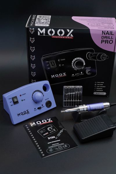 Фрезер Мокс X104 на 65W - 45000 об/хв (фіолетовий/purple) для зняття матеріалу та обробки кутикули 000513 фото