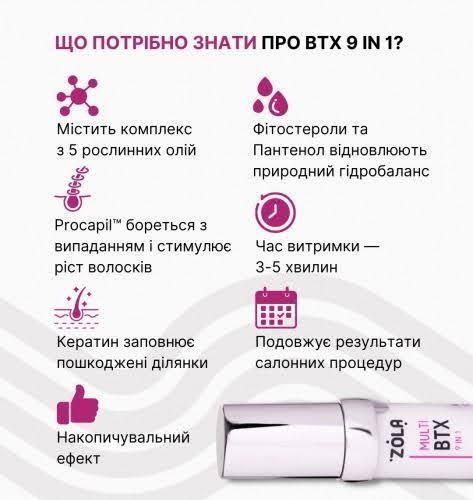 Ботокс-протектор Zola Multi BTX 9 in 1 (15мл) для восстановления и реконструкции бровей и ресниц 002930 фото