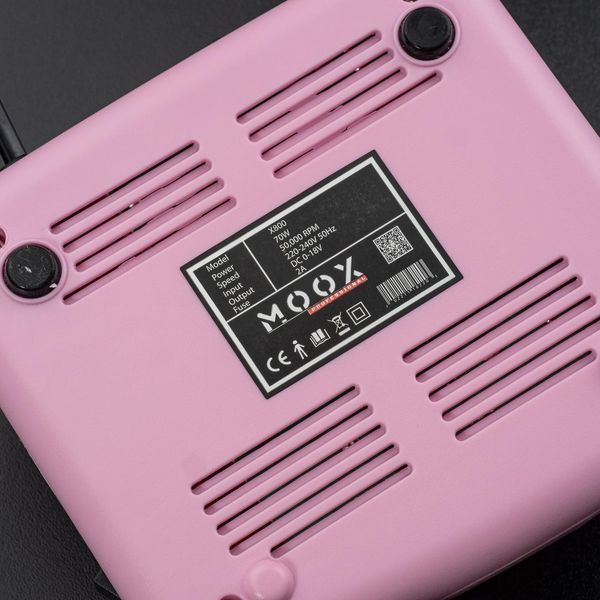 Фрезер Мокс X800 на 70W - 50000 об/мин (розовый/pink) для маникюра и педикюра 000581 фото