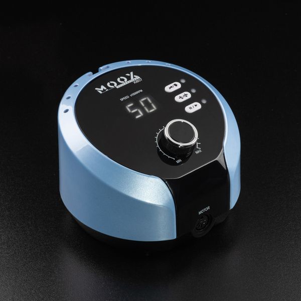 Фрезер Мокс X807 на 65W - 50000 об/хв (блакитний/blue) для зняття матеріалу та обробки кутикули 000670 фото