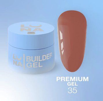 Гель LUNAMoon Premium Gel №35 - на 15 мл для зміцнення, вирівнювання та нарощування нігтів 006782 фото