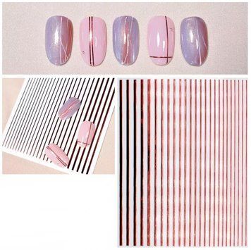 Гибкая клейкая красная 3D полоска - лента для дизайна ногтей She Nail 003695 фото