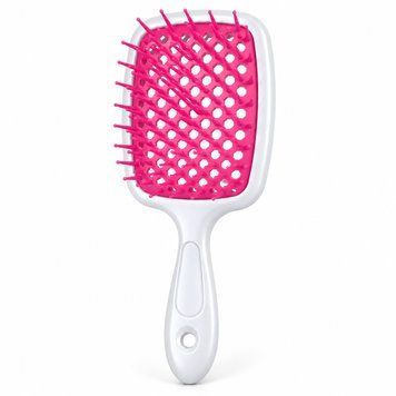 Гребінець для волосся Janeke Superbrush Plus (білий з рожевим) 000866 фото