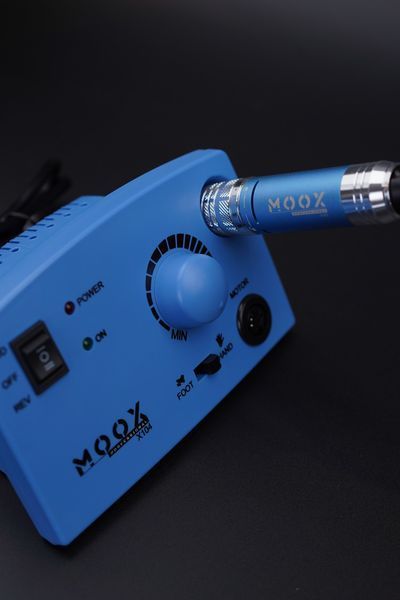 Фрезер Мокс X104 на 65W - 45000 об/хв (синій/sky blue) для зняття матеріалу та обробки кутикули 000514 фото