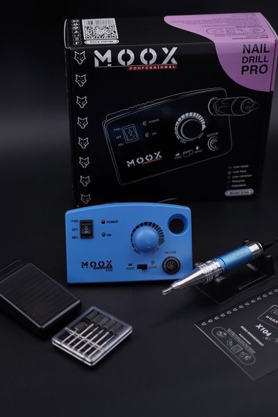 Фрезер Мокс X104 на 65W - 45000 об/хв (синій/sky blue) для зняття матеріалу та обробки кутикули 000514 фото