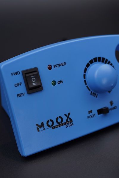 Фрезер Мокс X104 на 65W - 45000 об/хв (синій/sky blue) для зняття матеріалу та обробки кутикули 000514 фото