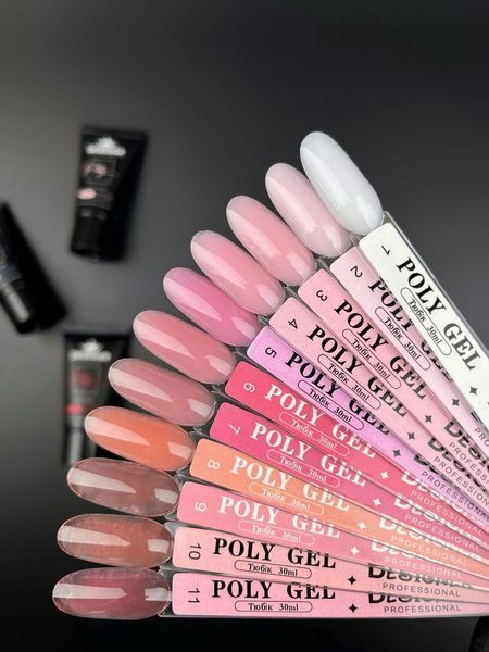 Полігель Дизайнер 30 мл Coft pink для нарощування та зміцнення нігтів №2 008097 фото
