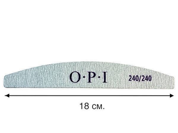 Пилка двухсторонняя полумесяц OPI 240/240 для полировки ногтей 006874 фото
