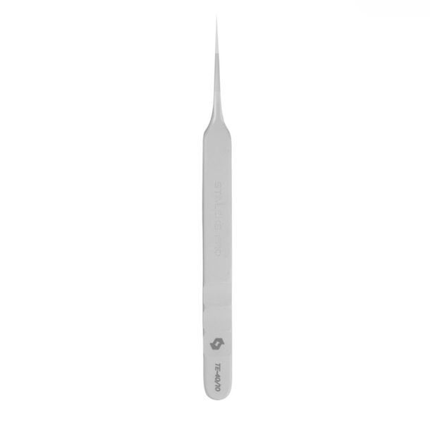 Staleks Pro Expert 40/10 - пінцет (прямий) для вій з нержавіючої сталі 002848 фото