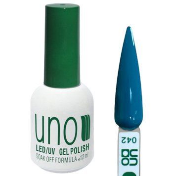 Гель-лак для ногтей UNO №042 Зелёно-голубой 12 мл 001716 фото