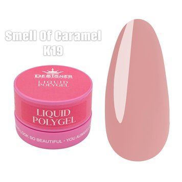 Жидкий полигель Liquid polygel Дизайнер 30 мл Smell of caramel в банке для наращивания и укрепления ногтей K19 008397 фото