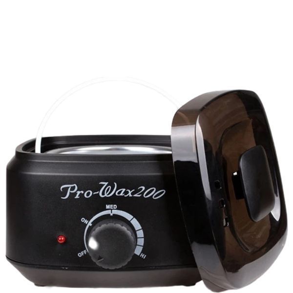 Баночний воскоплав Pro-wax 200 100W 400 мл (чорний) для депіляції та розігріву воску 001007 фото