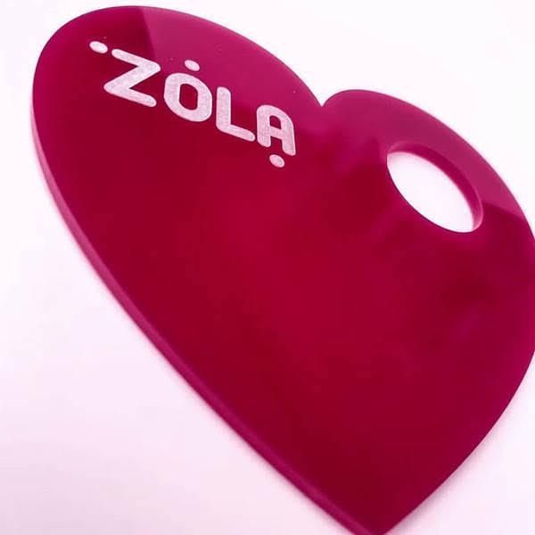 Розовая палитра Zola в форме сердца для смешивания текстур 002967 фото