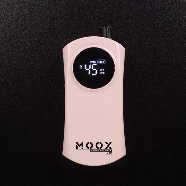 Фрезер Мокс IX10 на 35W - 45000 об/мин (розовый/pink) на аккумуляторе 2000mAh для маникюра и педикюра 006735 фото