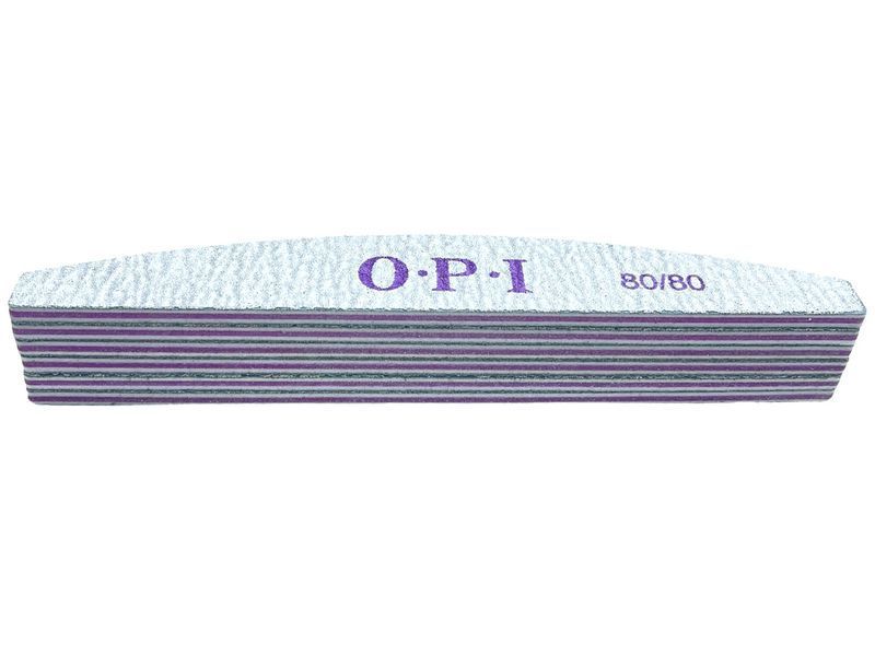 Пилка двусторонняя полумесяц OPI 80/80 грит для искусственных ногтей, коррекции формы 007052 фото